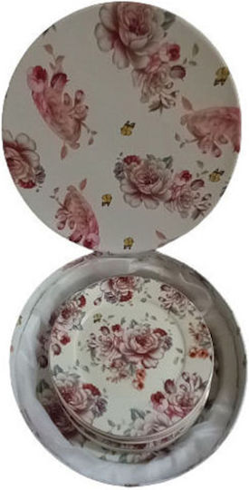 Karvounis Plate Desert made of Porcelain White 7pcs