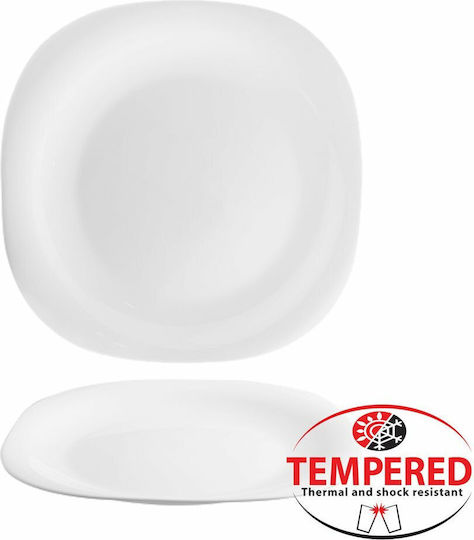 Cok Spain Plate Shallow White with Diameter 26cm 12pcs