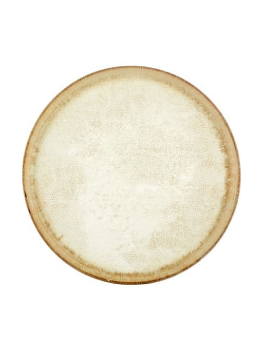 By Bone Plate Shallow made of Porcelain Yellow with Diameter 28cm 6pcs