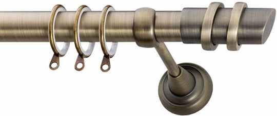 Frans Bară Metalică Pentru Perdele E1 Single Φ25mm 160cm Antic Bronz