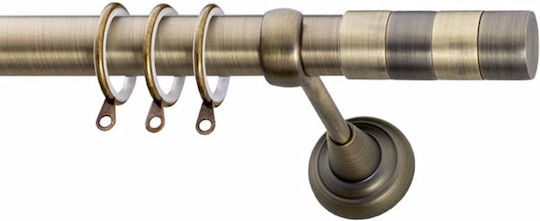 Frans Metallisches Vorhangstangen E8 Doppel mit der Eisenbahn Φ25mm 160cm Antik Bronze