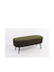 Hocker Für das Wohnzimmer Gepolstert mit Stoff Tondo Green 42x112x44cm
