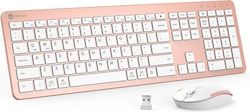 iClever IC-GK08 Ασύρματο - Σετ με Ποντίκι Αγγλικό US iClever IC-GK08 Ασύρματο - Σετ με Ποντίκι Αγγλικό US