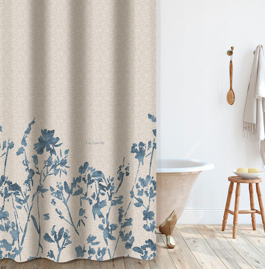 Guy Laroche Romance Fabric Shower Curtain with Grommets 240x185cm Raf
