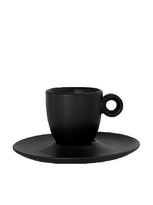 AXA Porcelaine Cup Coffee Porcelain Black 80ml