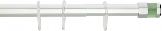 Grekon Νο1240 Telescopic Straight Shower Curtain Rod Aluminium Ø25mm 75cm