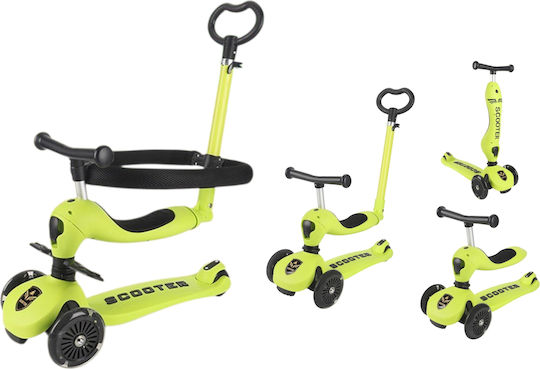 Scuter Copii 3 Roți Cu Iluminare LED Pentru 12 Luni Verde
