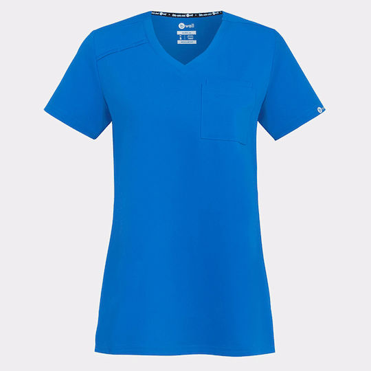 bwell Women's Blue Medical Blouse