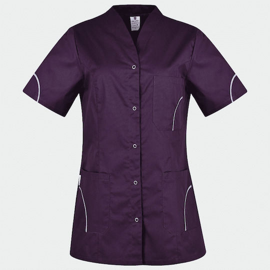 bwell Women's Purple Medical Blouse