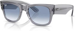 Ray Ban Mega Wayfarer Слънчеви Очила Сиви с Пластмасова Рамка