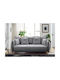 Puffy Τριθέσιος Καναπές Κρεβάτι Grey 235x98x95εκ.