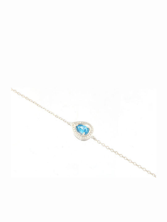 Ios Damen Armband Rosette aus Silber mit Zirkon