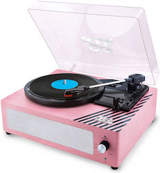 Barbie Πικάπ Βινυλίου 3 Ταχυτήτων Bluetooth Ενσωματωμένο Ηχείο Ροζ Retro Design 12+ Ετών Lisciani 113637