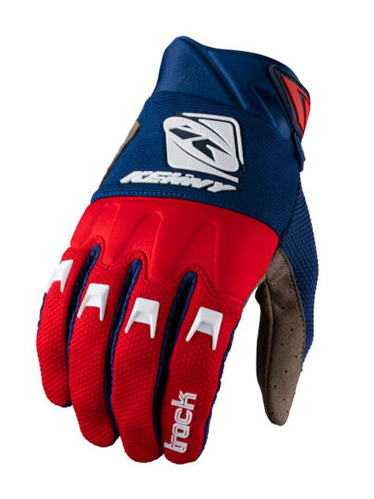 Kenny MX Track Summer Children's Motocross Gloves Blue/Red
