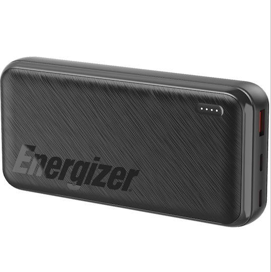 Energizer UE20055PQ Power Bank 20000mAh 22.5W With USB-A Port and 2 USB-C Power Delivery Ports Black