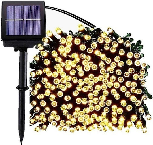 300 Λαμπάκια LED 30μ. Θερμό Λευκό Ηλιακά σε Σειρά