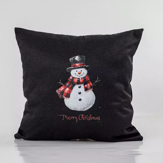 Borea Christmas Decorative Pillow Figure Black 45x45cm