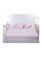 Silk Fashion Sheet King Size with Elastic 180x200+35cm. Pink