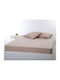 Silk Fashion Sheet Super-Double with Elastic 160x200+35cm. Dark Beige