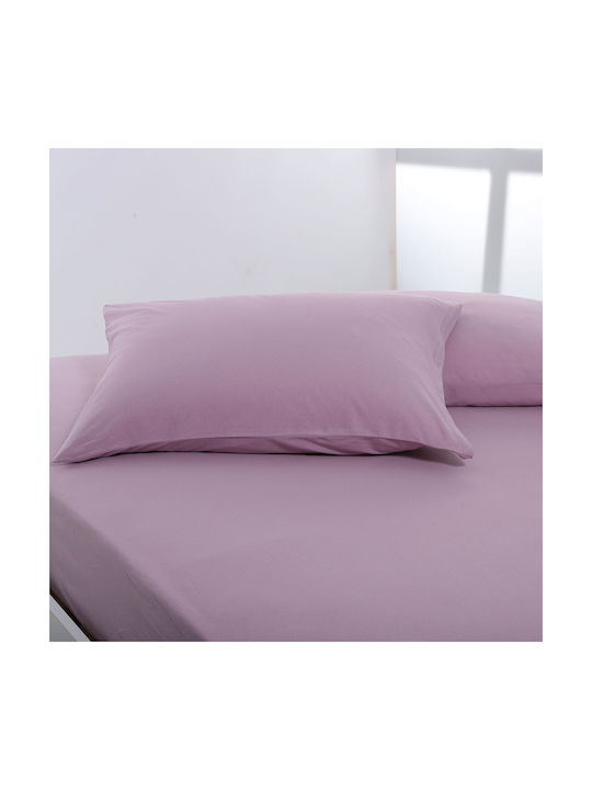 Silk Fashion Pillowcase Set with Envelope Cover Syklamen 50x70cm.