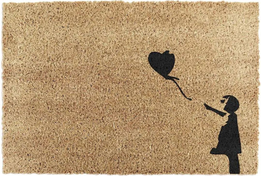 Artsy Mats Doormat from Coconut Tree Girl With A Balloon 60x40cm Artsy Mats Doormat from Coconut Tree Girl With A Balloon 60x40cm
