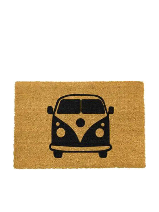 Artsy Mats Entrance Mat made of Coir with Anti-slip Backing Campervan 60x40cm