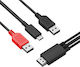 XP-Pen HDMI 2.0 Premium High Speed 4K 60Hz HDR Cable HDMI Male - USB-A Male / USB-C Male 1.5m Black