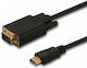 Savio Cable HDMI male - VGA male 1.8m Black