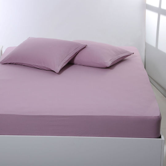 Silk Fashion Bettlaken für Einzelbett mit Gummiband 100x200+35cm. Cyclamen