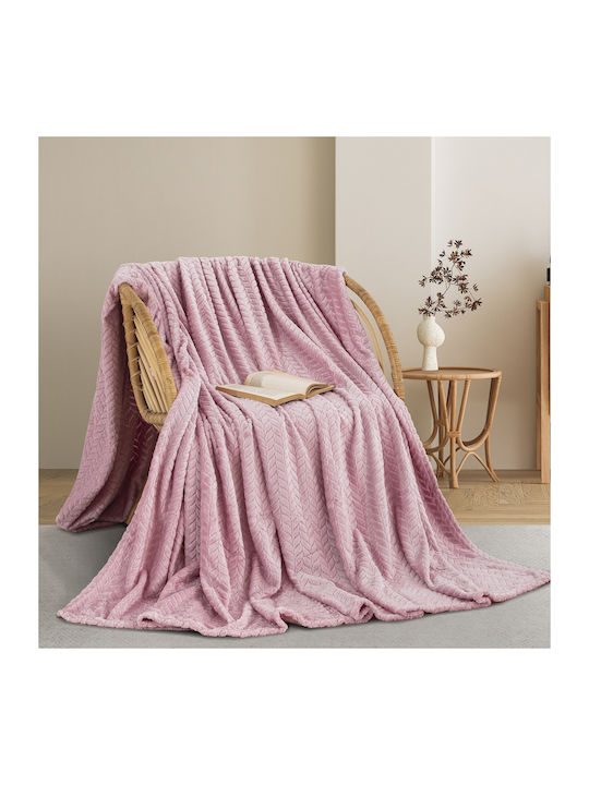 Adam Home Fleece Decke Halbdoppelt 180x240cm Ecru
