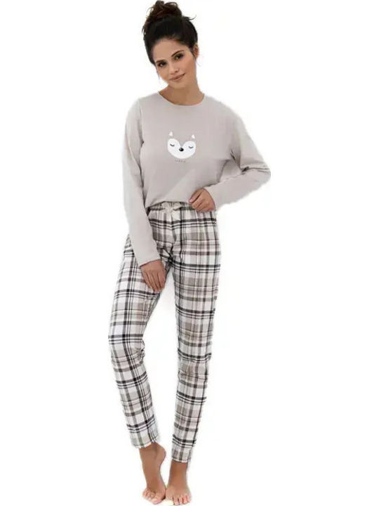 Sensis Winter Women's Pyjama Set Beige