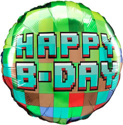 18'' Balloon Pixel Happy B-Day