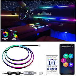 Διακοσμητικός Φωτισμός Led Rgb 110cm Καμπίνας Αυτοκινήτου Usb Τηλεχειριστήριο Hw-0401 Διακοσμητικός Φωτισμός Led Rgb 110cm Καμπίνας Αυτοκινήτου Usb Τηλεχειριστήριο Hw-0401