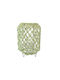 Atmosphera Wicker Lantern Green 27x39x39cm