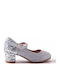 Kids Shoes Glitter Silver Flower Girl Bella