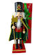 Velve Nutcracker de Crăciun Lemn Verde