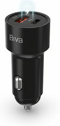 Biva Φορτιστής Αυτοκινήτου με Θύρες 1xUSB-A 1xType-C