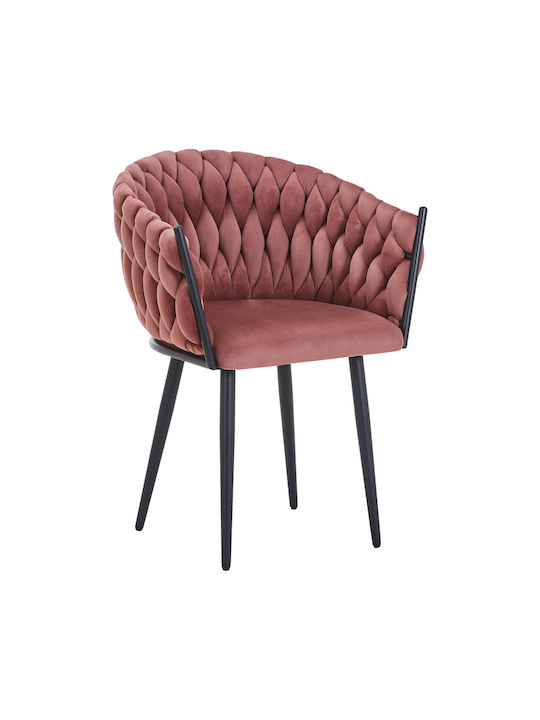 Vivian Dining Room Velvet Armchair Rotten Apple 61x55x80cm