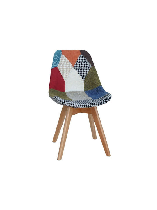 Palmyra Plus Dining Room Fabric Chair Patchwork 50x49x82cm 4pcs