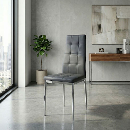 Dining Room Chairs Rosa 41x48x98cm 4 Pieces Grey Dining Room Chairs Rosa 41x48x98cm 4 Pieces Grey