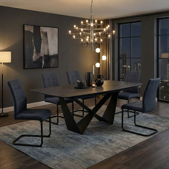 Столове Трапезария Laura 42x58x98бр 4бр Anthracite - Black