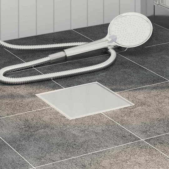 vidaXL Sifon Din Oțel Inoxidabil Cu Dimensiunea 20x20cm Argintiu