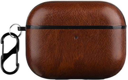 Case Leather with Hook in Brown color for Apple AirPods Pro 3