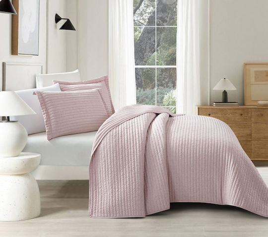 Liolios Home Coverlet Queen Size Dusty Rose 220x240cm