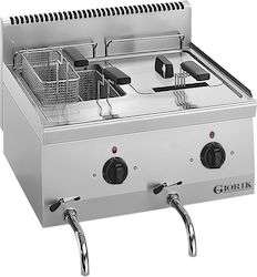 Giorik Elektrische Fritteuse Doppel Kapazität 2x10lt 60x60x30cm Giorik Elektrische Fritteuse Doppel Kapazität 2x10lt 60x60x30cm