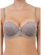 Plunge Push Up Plunge Bra Underwire Dark Beige