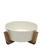 Espiel Wooden Salad Bowl White 23x23x8cm