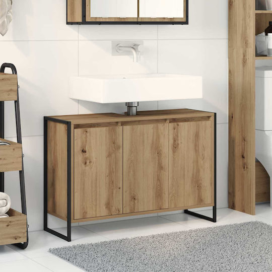 vidaXL Waschtisch ohne Waschbecken L90xB30xH60cm Walnuss