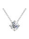 Brizzling Halskette Solitärring aus Silber mit Diamant