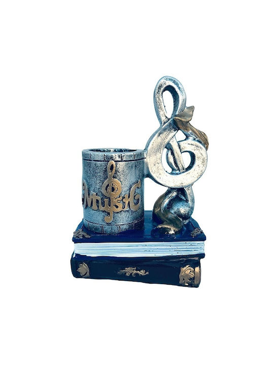 Suport Din Polirolină Motive Muzicale Accesorii Birou 10x13 Cm Albastru